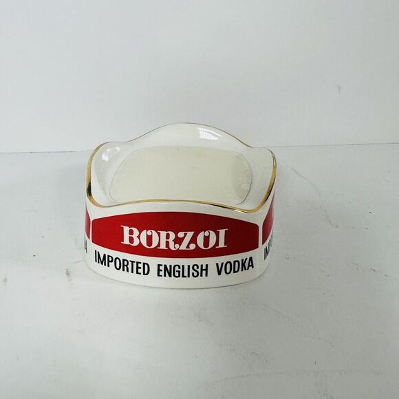 Vtg BORZOI Imported English Vodka Ceramic Bottle Display Holder Glorifier. (B5) - Picture 1 of 2